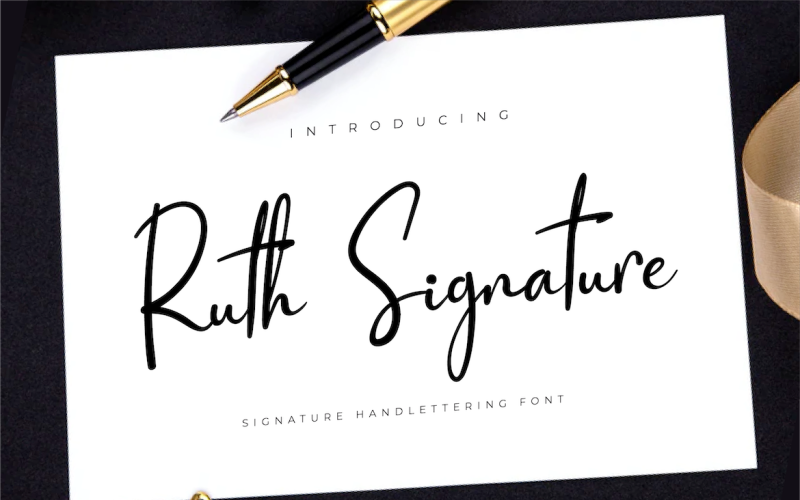 Ruth Signature-lettertype