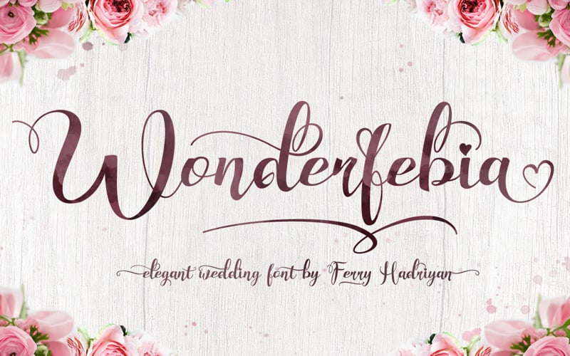 Wonderfebia -脚本婚礼字体