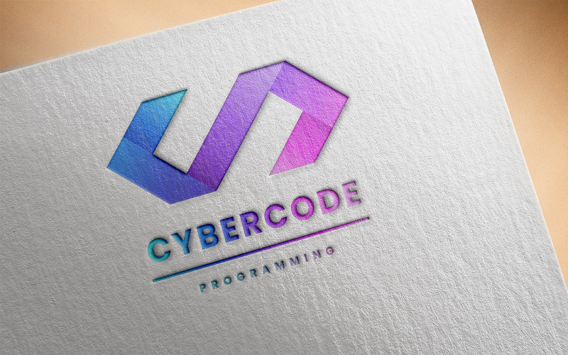 Sjabloon met logo voor cybercode