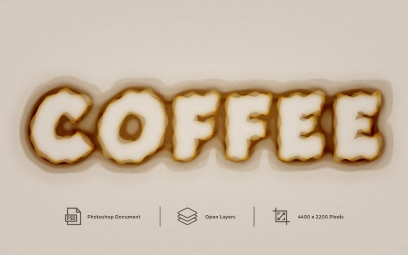 咖啡文字效果图层样式-插图