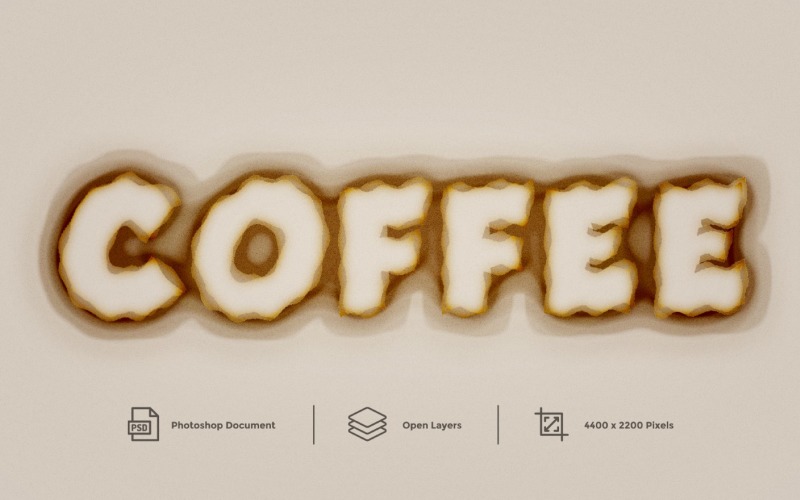 Lagerstil för kaffetexteffekt - illustration
