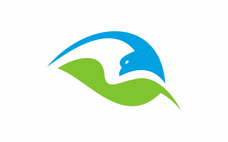 Leaf eagle  Logo template