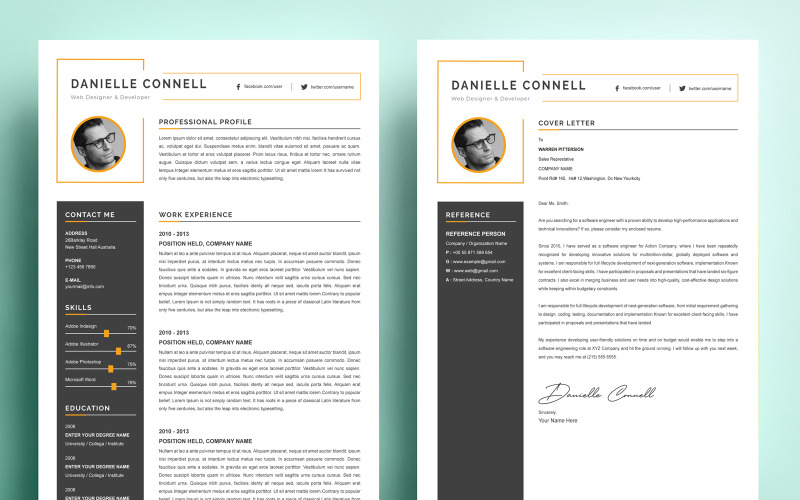 Denielle Connell - Reanudar plantilla CV CV