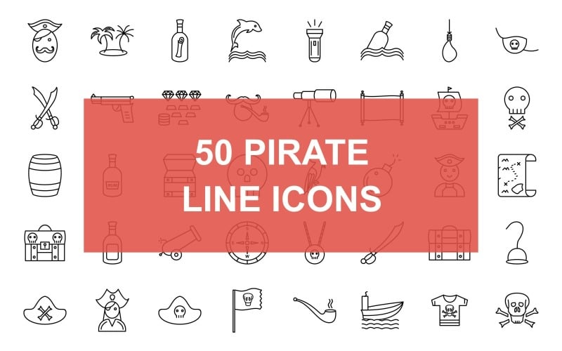 50个海盗线背面图标