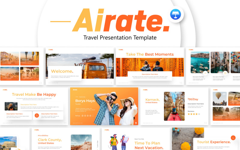 Airate Traveling - шаблон Keynote