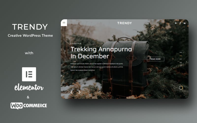 Trendy - Tema creativo de WordPress para bolsos de moda