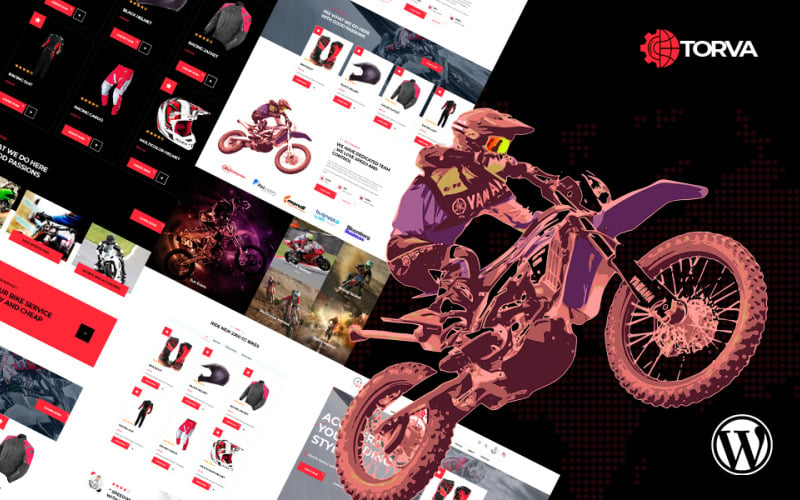 Tema WooCommerce da Trova Sports Motor Bike Shop