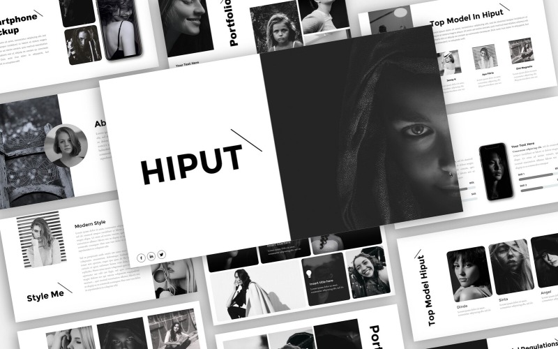 Hiput - Moda Sunumu PowerPoint şablonu