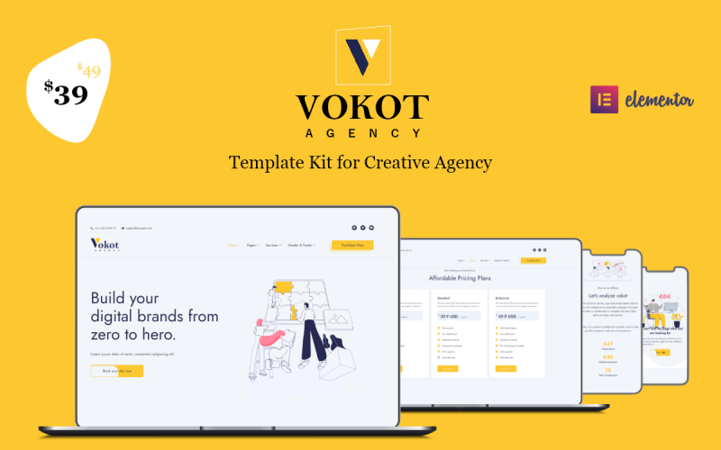 Vokot-IT Рішення та багатоцільова тема WordPress для агентств