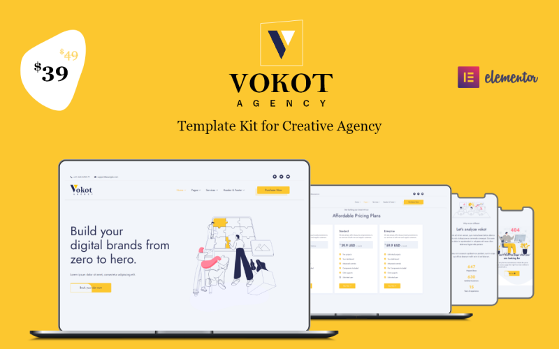 Vokot-IT解决方案 &代理多用途WordPress主题