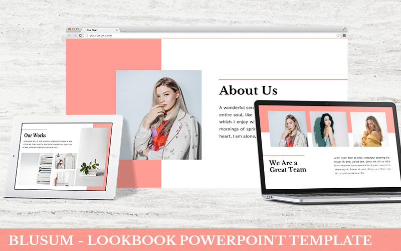 Blusum - Lookbook PowerPoint-mall