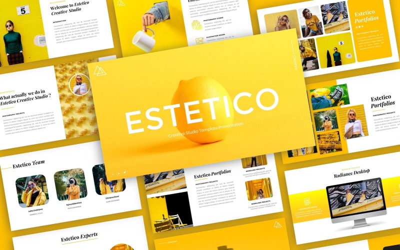 Estetico - Modello PowerPoint per presentazione di moda