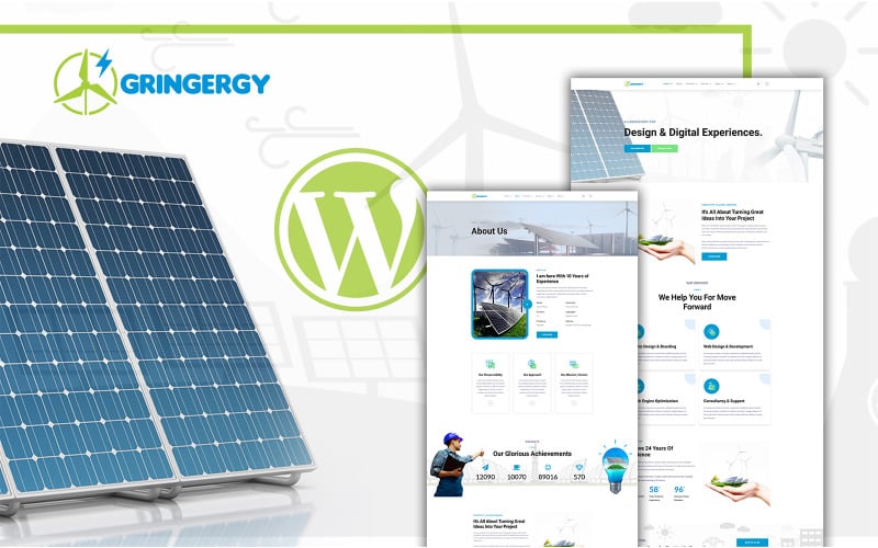 绿色能源太阳能WordPress主题