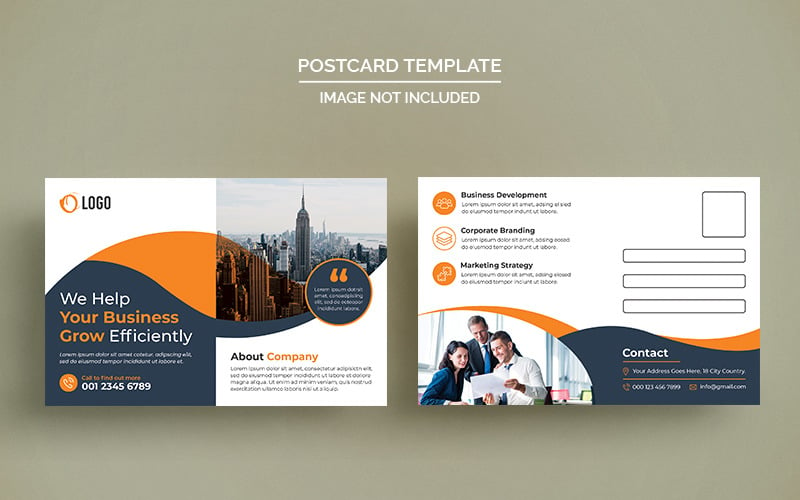 Professionelle Business-Postkarten-Design-Unternehmensvorlage