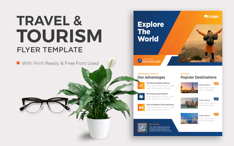 旅游传单企业模板设计