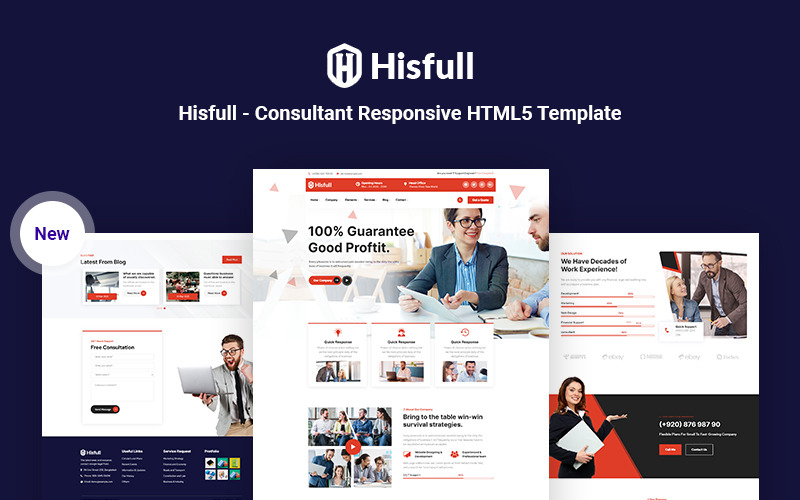 Hisfull - Danışman Duyarlı HTML5 Web Sitesi Şablonu