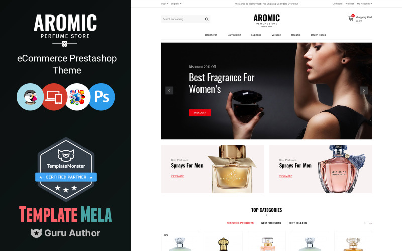 Aromic - тема парфумерії Prestashop