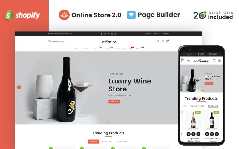 Thème Shopify Prime Wine Store