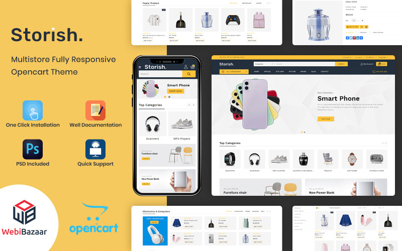 Storish - багатоцільова чуйна тема OpenCart