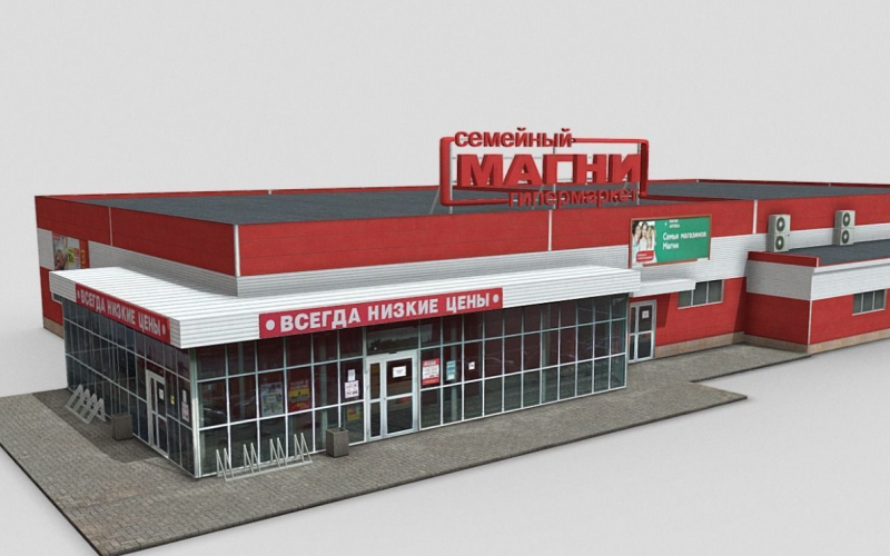 3D model supermarketu Magni