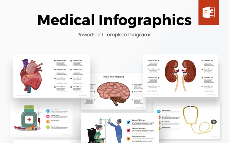 Medyczny szablon infografiki PowerPoint