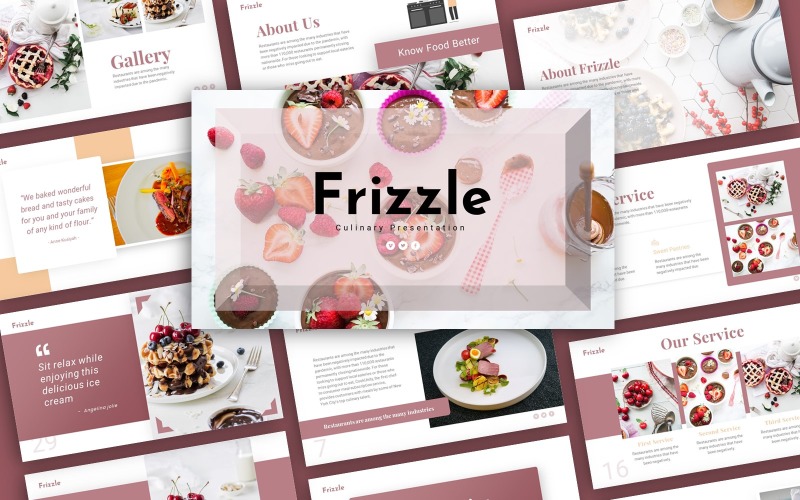 Frizzle Culinary Presentation PowerPoint šablony