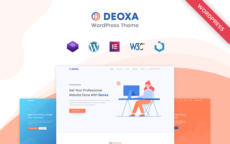 Deoxa - WordPress登陆页面主题