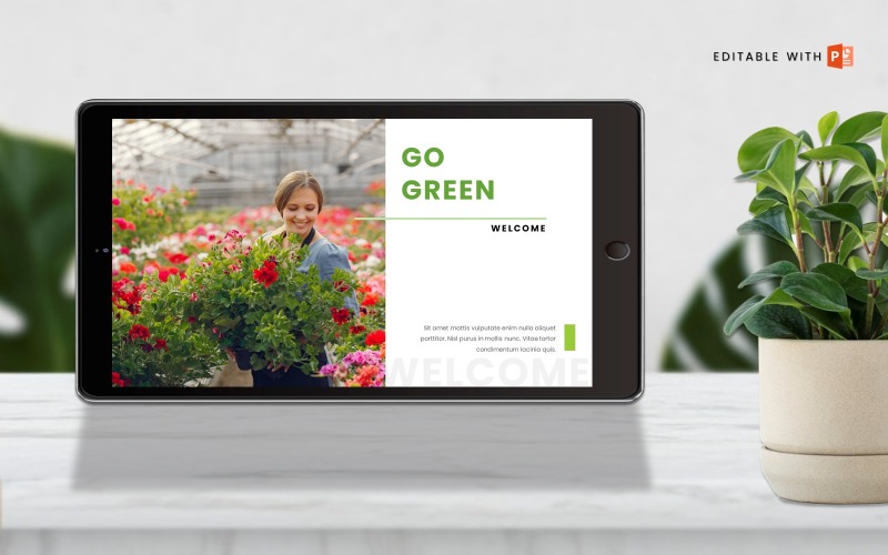 Ir verde Plantillas de Presentaciones PowerPoint