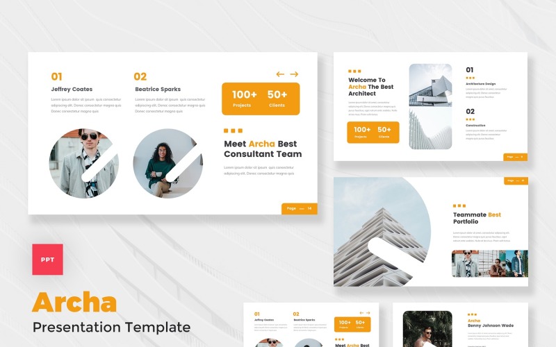 Archa - Arkitekturbyrå PowerPoint-mall