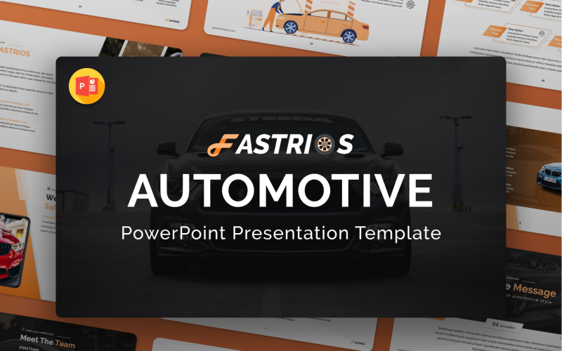 Fastrios - Plantilla de presentación de PowerPoint automotriz