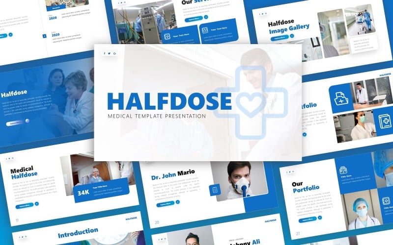 Halfdose - Modèle PowerPoint médical polyvalent