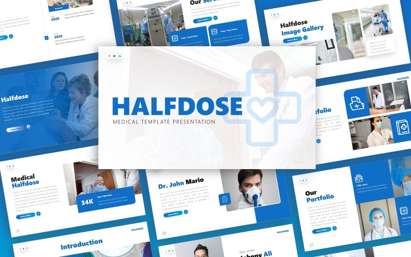 Halfdose - Modello PowerPoint multiuso medico