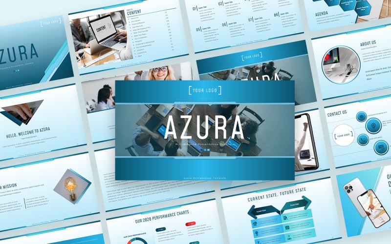 Azura多用途演示PowerPoint模板