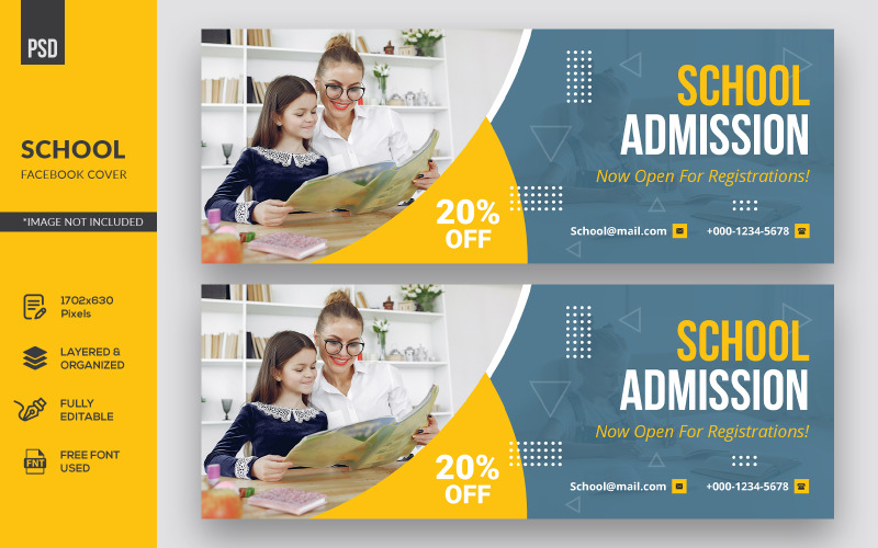 Creative Banner School Facebook Timeline Cover Social Media