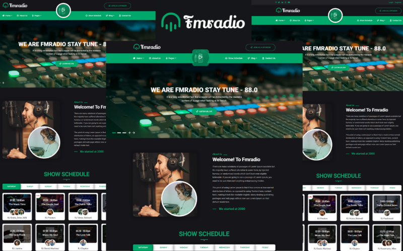 Fmradio - Modèle HTML5 d'amorçage radio FM