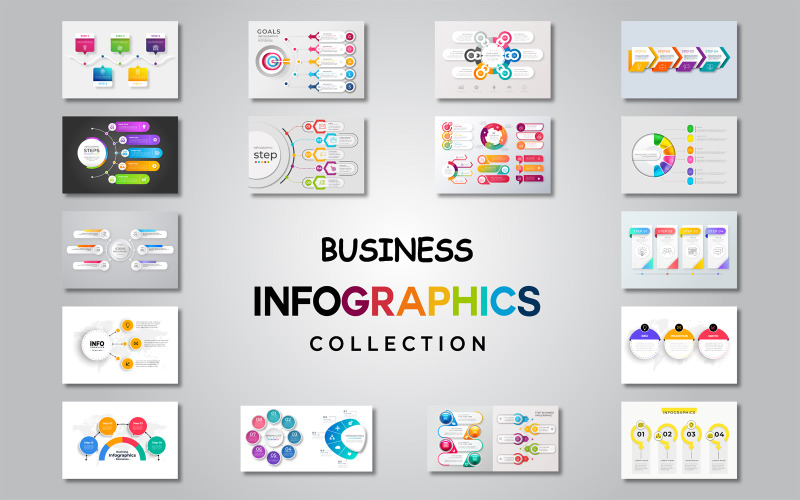 Business Collection Ai Vektor-Infografik-Elemente
