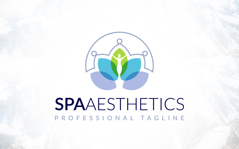 Floral menselijke spa-esthetiek Logo-ontwerp