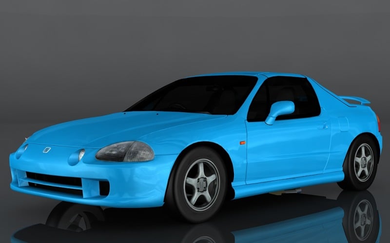 1995 Honda CR-X 3D-modell