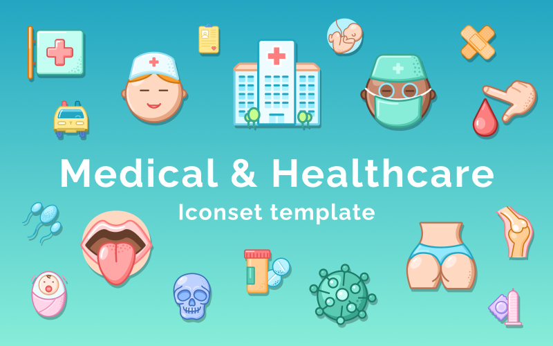 Medical and Healthcare Iconset Template