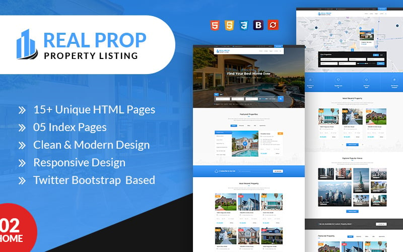 Realprop | 财产 listing html template
