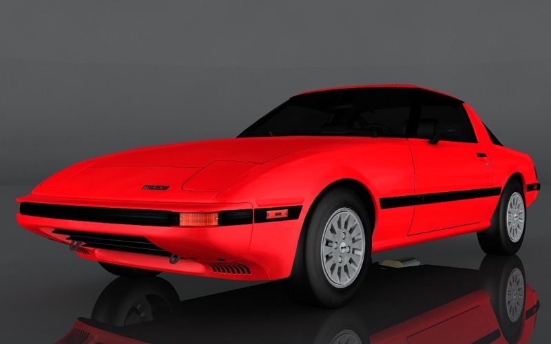 Model 3D Mazdy RX-7 z 1985 r