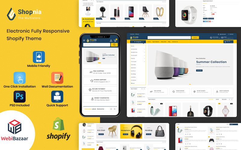 Shopnia - uniwersalny szablon premium Shopify