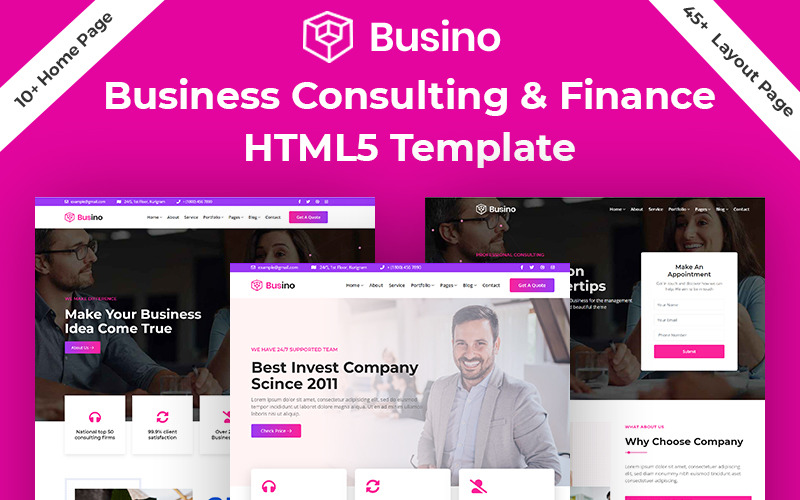 Busino - Business Consulting & Finance HTML5 šablona