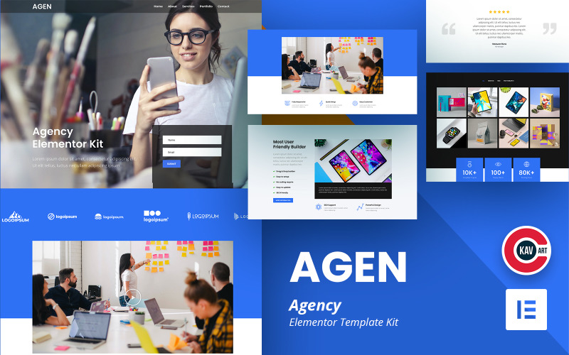 Agen - Kit Elementor dell'Agenzia