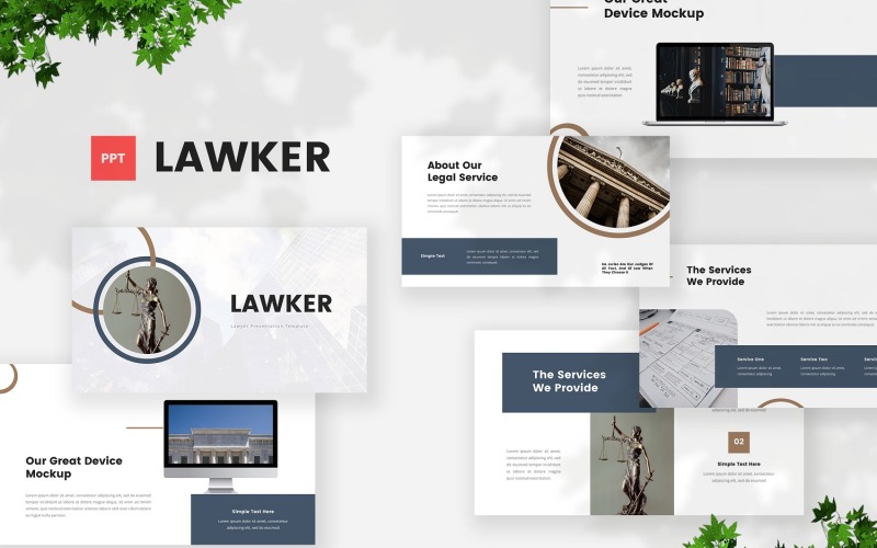 Lawker - Advocaat PowerPoint-sjabloon