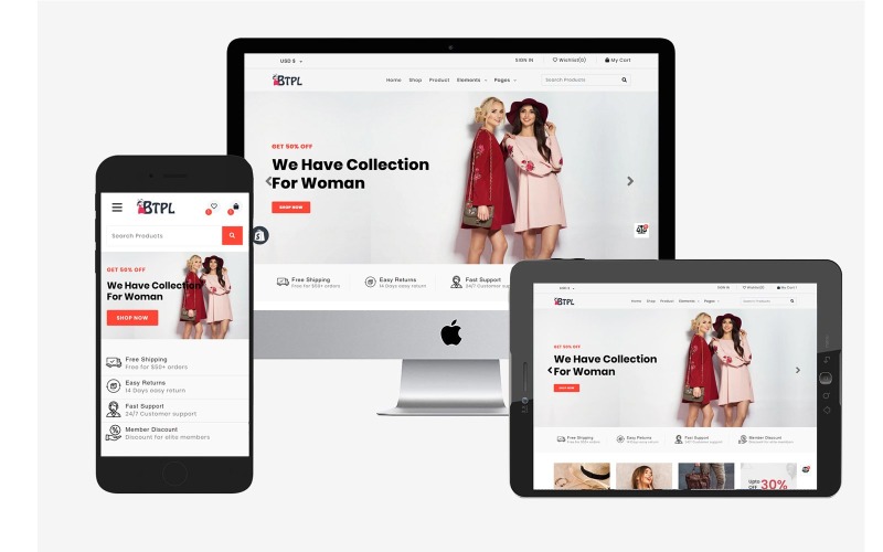 BTPL Fashion - Tema adaptable de Shopify