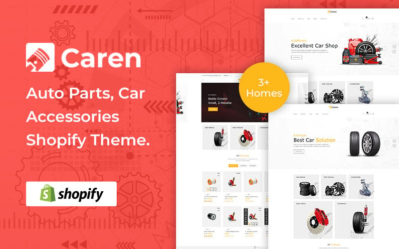 Caren - Autoteile, Autozubehör Shopify Theme