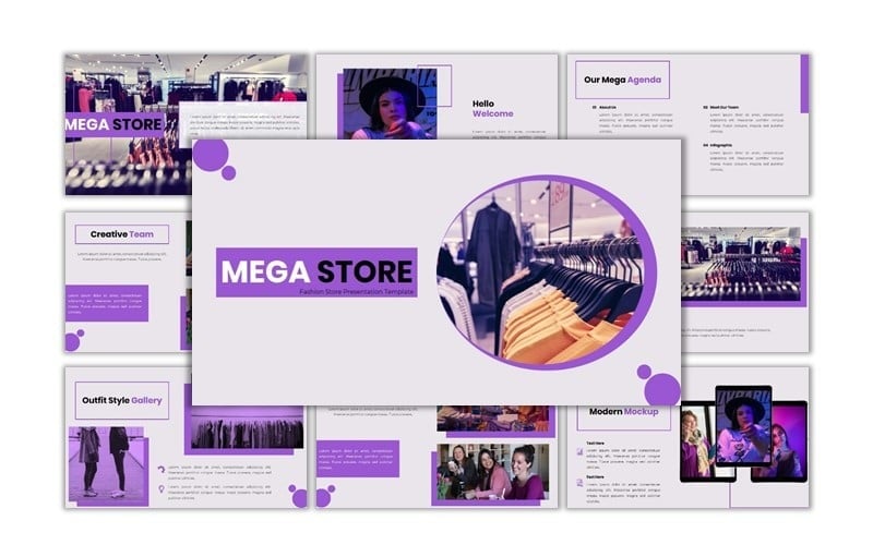 Mega Store -创意商业Powerpoint模板