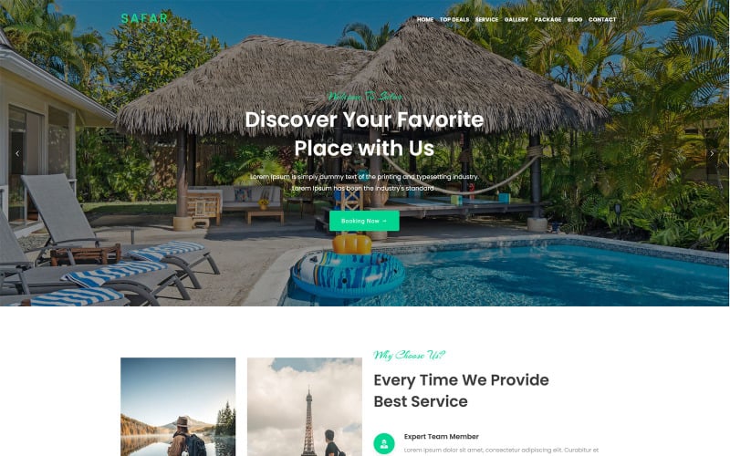 Šablona WordPress Safar - cestovní a cestovní agentura