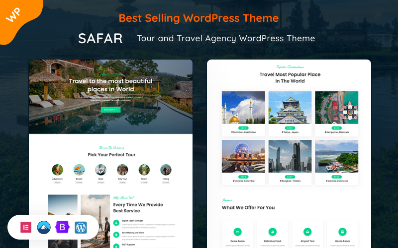 Safar - Tour and Travel Agency WordPress Theme